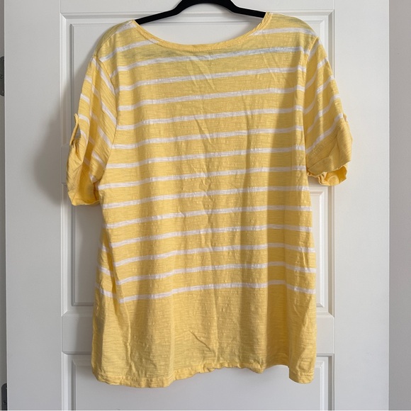 Karen Scott yellow tshirt - Picture 2 of 2